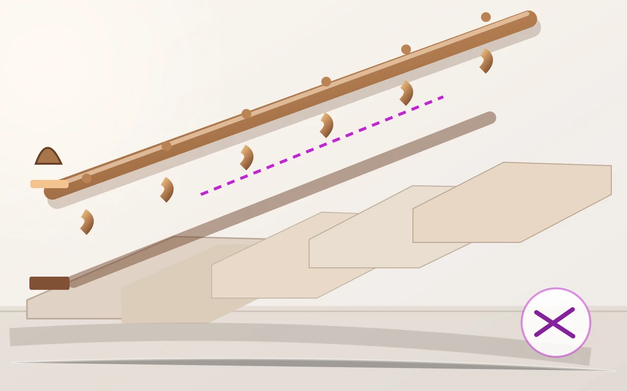 Replacement stair balustrade for banister replacement on a secure UK indoor staircase