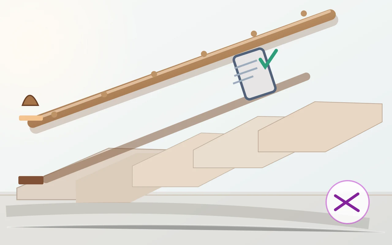 Handrail stability inspection for banister safety inspection on a secure UK indoor staircase