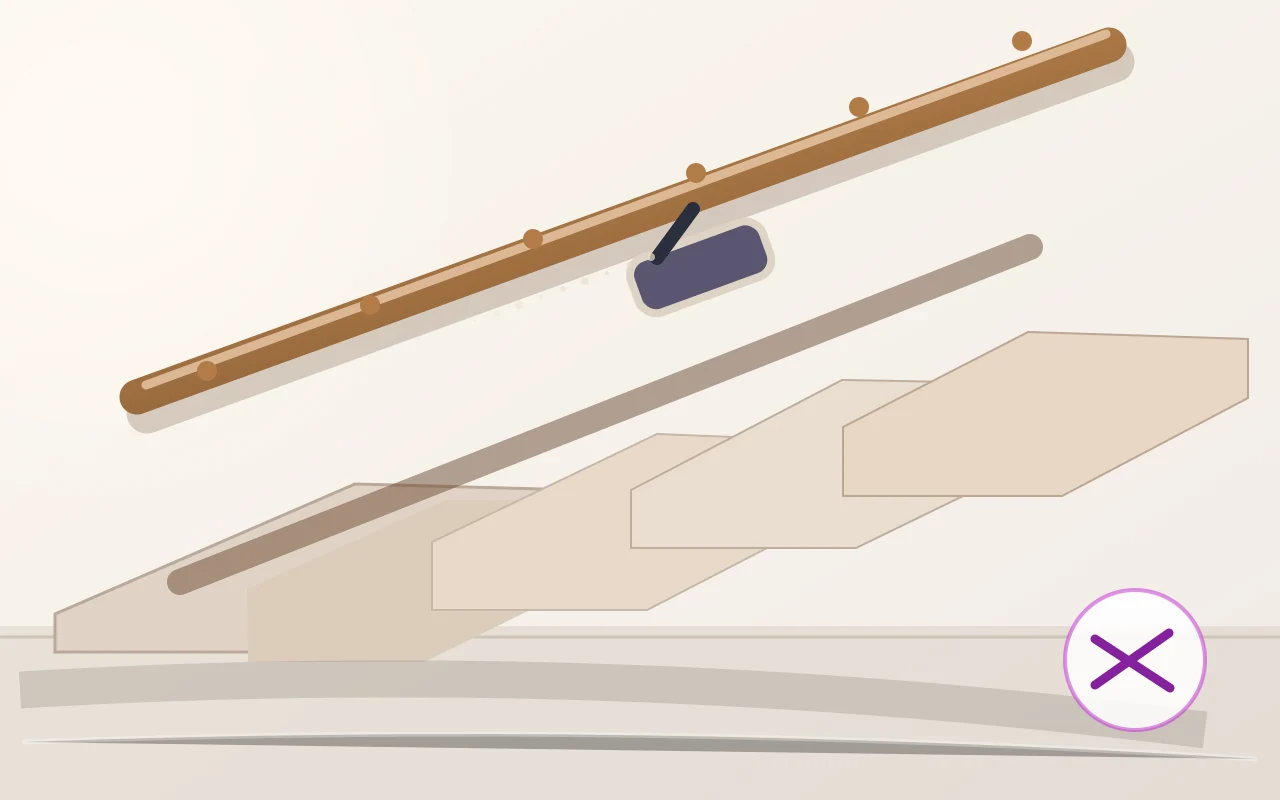 Timber rail refinishing for banister sanding and refinishing on a secure UK indoor staircase