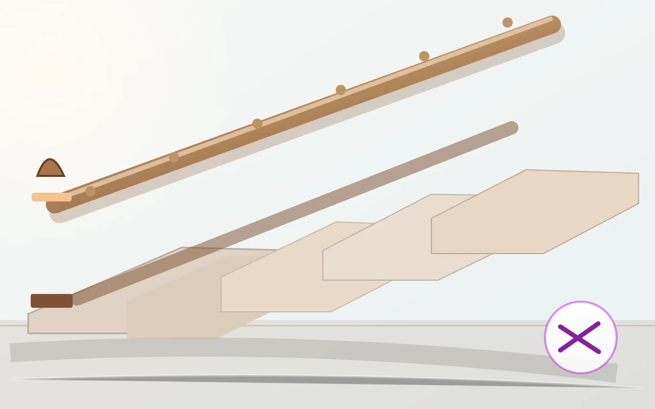 Newel post anchoring for newel post repair on a secure UK indoor staircase